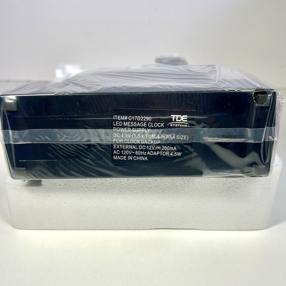 TDE Systems Programmable Message Clock LED Display Floating Message NEW Open Box - Picture 4 of 15